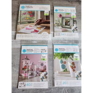 NEW Martha Stewart - Paintable Clings Flowers + Retired - Lot of 4 NEW #31